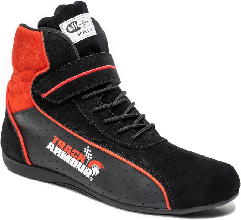 TRACK ARMOUR ] SFI 3.3/5 Auto Racing Shoes Black - Image 1